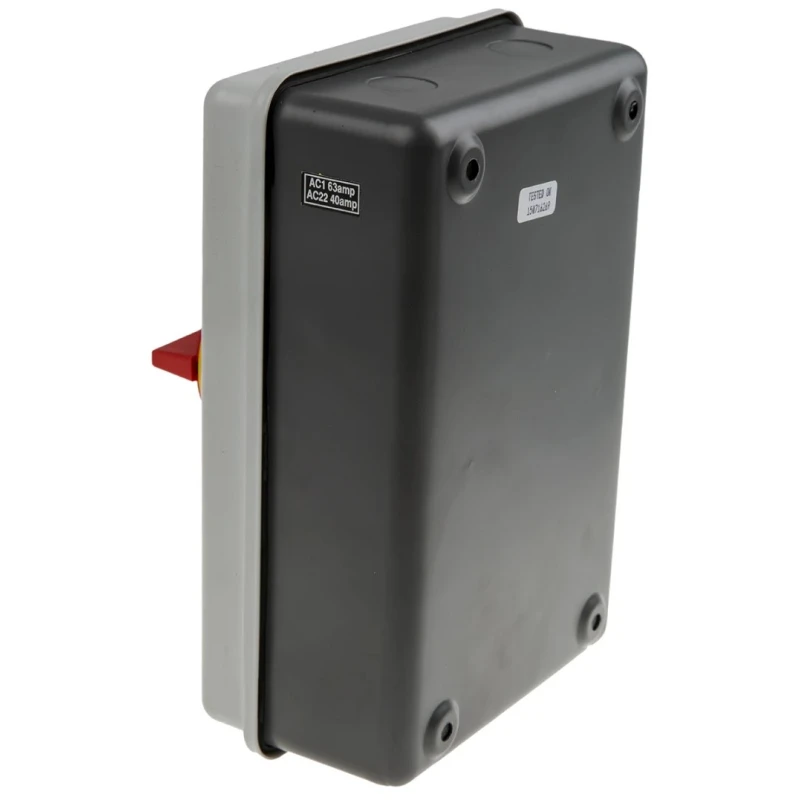 RS PRO 3-Pole Panel Mount Isolator Switch IP54 63A 18.5 kW IP54