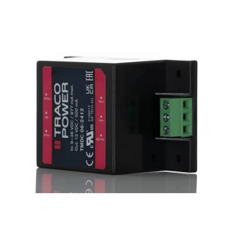 TRACOPOWER DC/DC Converter 12V DC Output, 36V DC Maximum Input, 500mA Output Current, Chassis Mount TMDC 06-2412