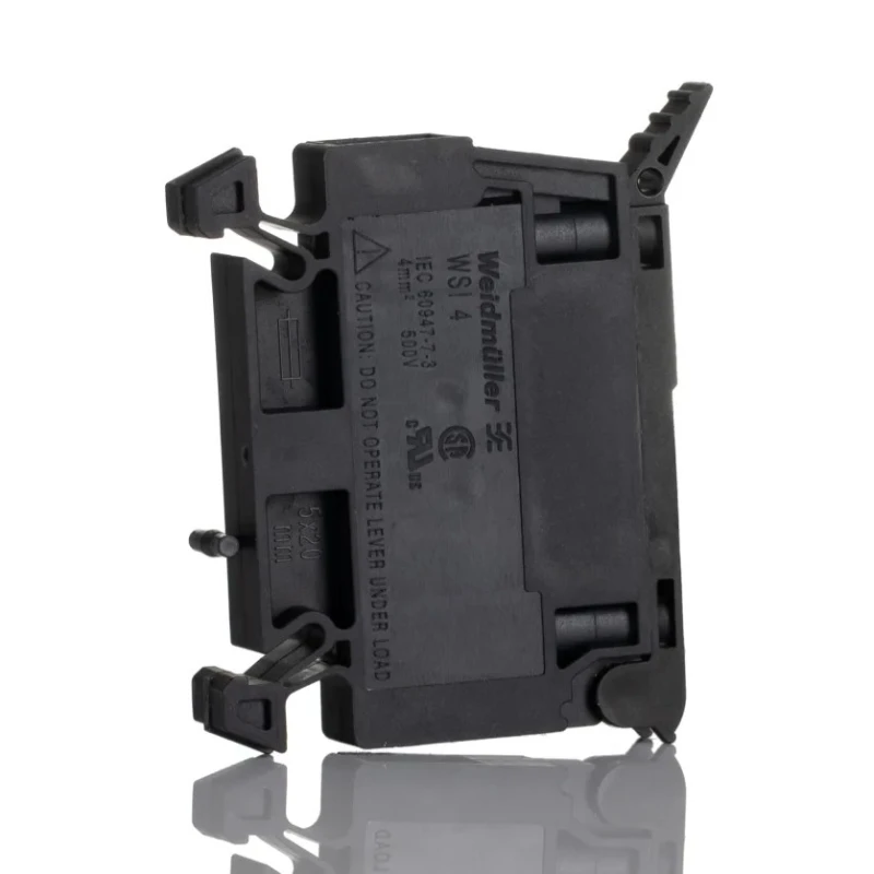 Weidmüller W Series Fused DIN Rail Terminal Black, 0.5mm² to 4 mm², 1-Level Fused, Screw, 500V, 6.3A 1886590000