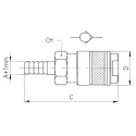 RS PRO Brass Quick Air Coupling Male ISO 228 Class A 10mm Nickel Plated 16 bar Pressure 80°C Max Operating 187-8780