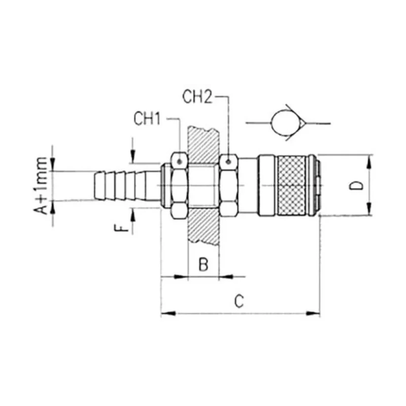 RS PRO Brass Quick Air Coupling Male ISO 228 Class A 4mm Nickel Plated 12 bar 80°C 187-8771