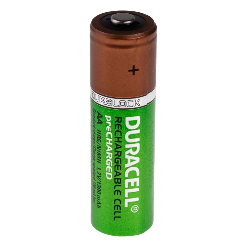 Duracell Rechargeable AA Battery 1.3 Ah Capacity Nickel Metal Hydride Chemistry 1.2 V Nominal Voltage DC1500