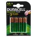 Duracell Rechargeable AA Battery 1.3 Ah Capacity Nickel Metal Hydride Chemistry 1.2 V Nominal Voltage DC1500