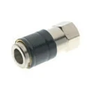 RS PRO Brass Quick Air Coupling 1/8 in Female BSP Thread, Nickel Plated, 12 bar 80°C 187-8795