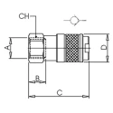 RS PRO Brass Quick Air Coupling 1/8 in Female BSP Thread, Nickel Plated, 12 bar 80°C 187-8795