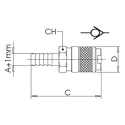 RS PRO Brass Quick Air Coupling Male ISO 228 Class A 4mm Hose Barb Nickel Plated 12 bar 80°C 187-8797