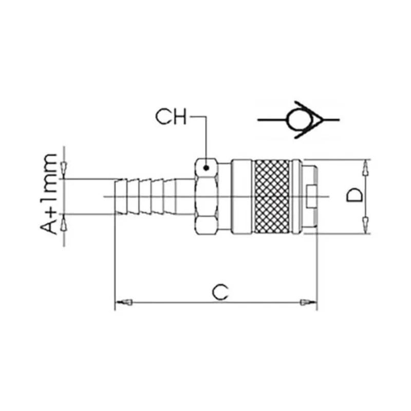 RS PRO Brass Quick Air Coupling Male ISO 228 Class A 4mm Hose Barb Nickel Plated 12 bar 80°C 187-8797