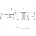 RS PRO Brass Quick Air Coupling Male ISO 228 Class A 10mm Nickel Plated 25 bar 80°C 187-8787