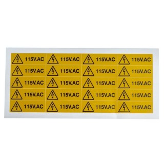 RS PRO Black, Yellow Vinyl Safety Label 20 mm x 60 mm Electricity Danger ISO 7010 776-0970