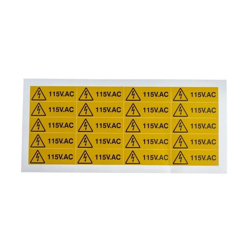 RS PRO Black, Yellow Vinyl Safety Label 20 mm x 60 mm Electricity Danger ISO 7010 776-0970