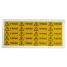 RS PRO Black, Yellow Vinyl Safety Label 20 mm x 60 mm Electricity Danger ISO 7010 776-0970