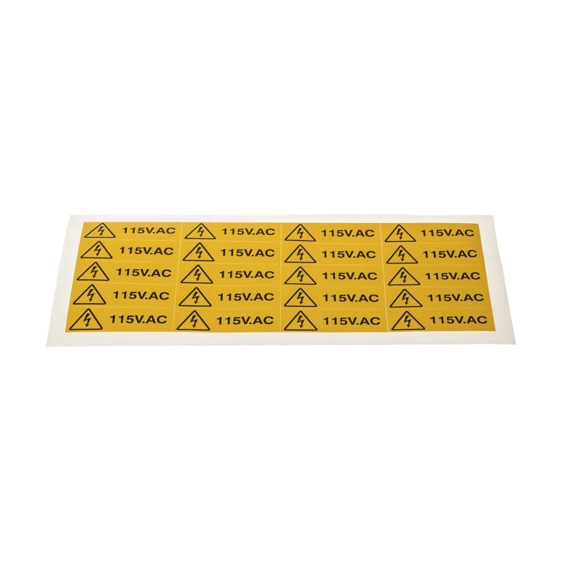 RS PRO Black, Yellow Vinyl Safety Label 20 mm x 60 mm Electricity Danger ISO 7010 776-0970
