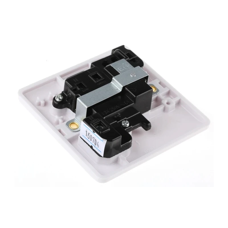 RS PRO 13A 2 Gang Switched Fused Spur Wall Mount Urea Formaldehyde IP20 BS 1363 IP20
