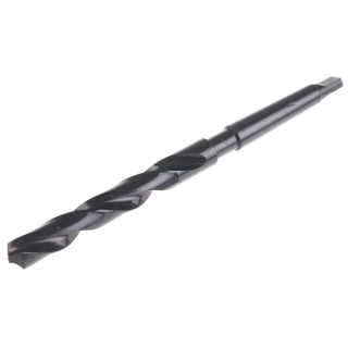 RS PRO High-Speed Steel (HSS) Drill Bit, 182mm Overall Length, 1 Flute, Morse Taper Shank, Black Finish 784-4762