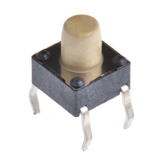 Wurth Elektronik White Tactile Switch, SPST 50mA 12V DC, 3.6 mm Actuator Length, Through Hole Mount 430156070726
