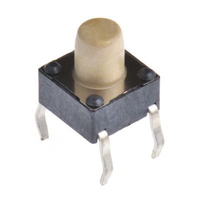 Wurth Elektronik White Tactile Switch, SPST 50mA 12V DC, 3.6 mm Actuator Length, Through Hole Mount 430156070726