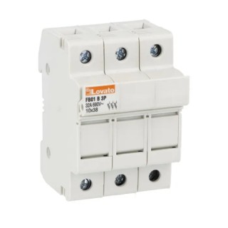 Lovato Electric 32A 690V AC 3-Pole DIN Rail Mount Fuse Holder for 10 x 38 mm FB01B3P