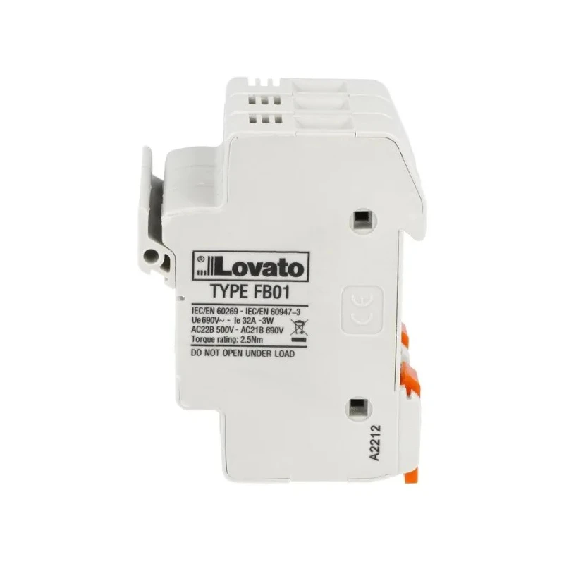 Lovato Electric 32A 690V AC 3-Pole DIN Rail Mount Fuse Holder for 10 x 38 mm FB01B3P