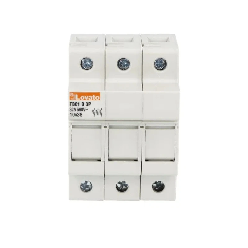 Lovato Electric 32A 690V AC 3-Pole DIN Rail Mount Fuse Holder for 10 x 38 mm FB01B3P