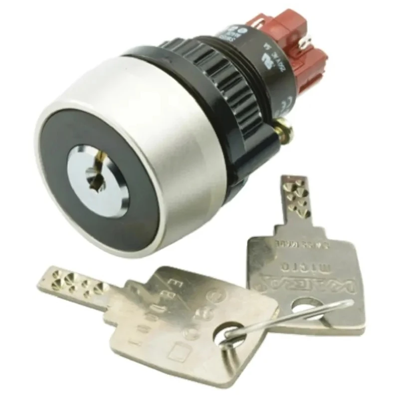EAO IP65 Keylock Switch 1 NO/1 NC, 5A, 2-Way Flat Key, Plastic Housing, Round Bezel IP65 IP65