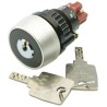 EAO IP65 Keylock Switch 1 NO/1 NC, 5A, 2-Way Flat Key, Plastic Housing, Round Bezel IP65 IP65