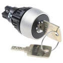 EAO IP65 Keylock Switch, 1 NO/1 NC Contact Configuration, 5A 2-Way Flat-Key 
