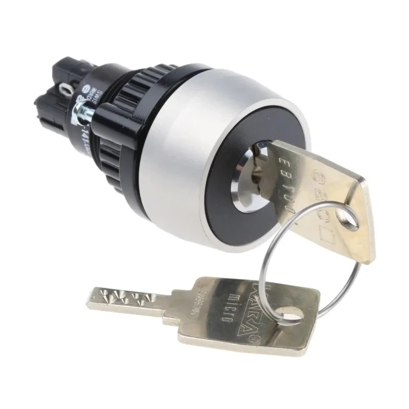 EAO IP65 Keylock Switch, 1 NO/1 NC Contact Configuration, 5A 2-Way Flat-Key 
