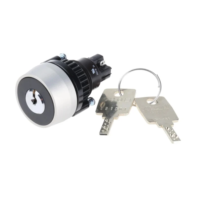 EAO IP65 Keylock Switch, 1 NO/1 NC Contact Configuration, 5A 2-Way Flat-Key 