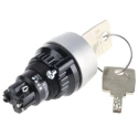 EAO IP65 Keylock Switch, 1 NO/1 NC Contact Configuration, 5A 2-Way Flat-Key 