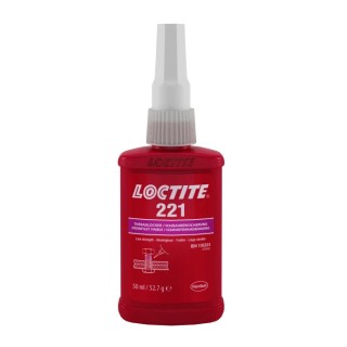 Loctite Purple Threadlocking Adhesive Low Strength, Metal Compatible, 50 ml Bottle, 24 h Cure Time 221