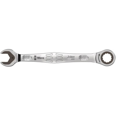 Wera Combination Ratchet Spanner Nickel Chrome Plated 12 mm Size, 171mm Overall Length 05073272001