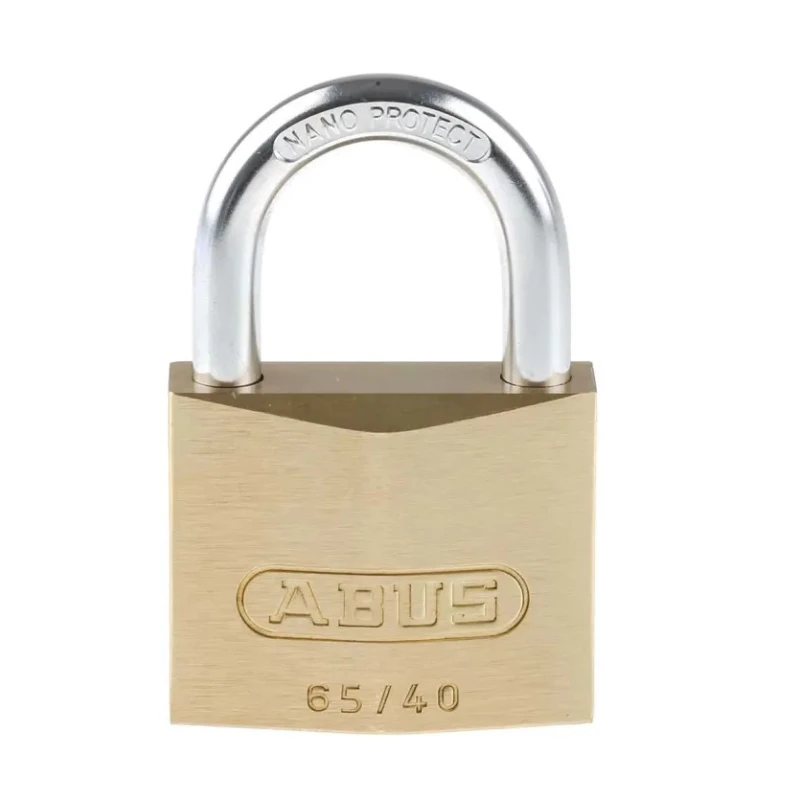 ABUS Key Brass, Steel Padlock Weatherproof Keyed Alike 6 mm Shackle, 65mm Body 65/40 KA6402