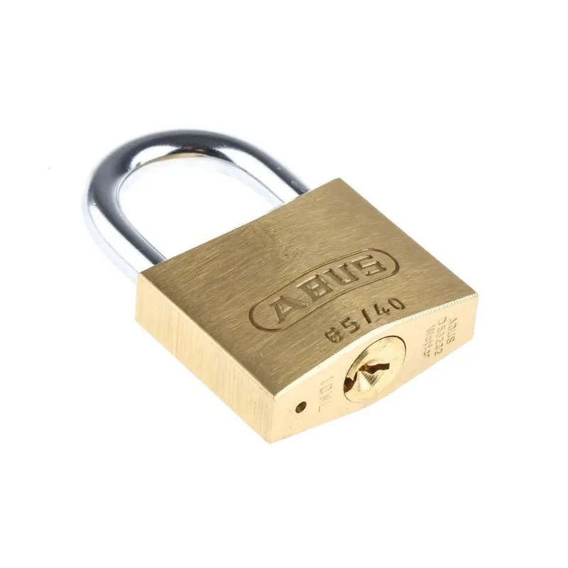 ABUS Weatherproof Keyed Steel and Brass Padlock with 6.5 mm Shackle Diameter and 40 mm Body Width 65/40 MK65401