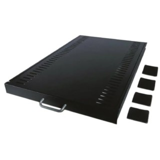 APC Black Steel Sliding Shelf Tray 1U 445mm Width x 721mm Depth x 44mm Height AR8123BLK