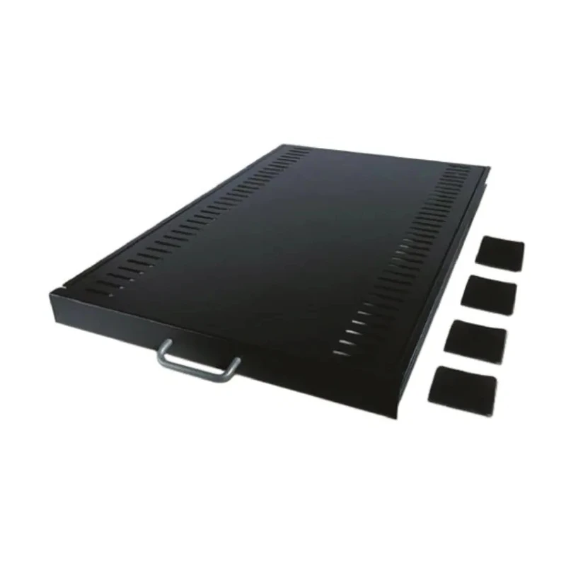 APC Black Steel Sliding Shelf Tray 1U 445mm Width x 721mm Depth x 44mm Height AR8123BLK