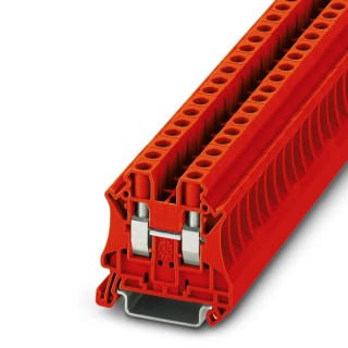 Phoenix Contact Feed Through Terminal Block Red 0.2 to 10 mm² Wire Size 1-Level Screw Termination 1kV 57A UT 6 RD 3045185