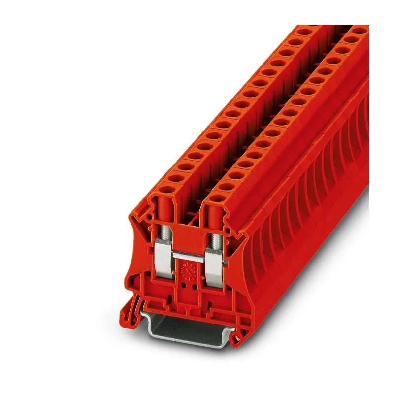 Phoenix Contact Feed Through Terminal Block Red 0.2 to 10 mm² Wire Size 1-Level Screw Termination 1kV 57A UT 6 RD 3045185