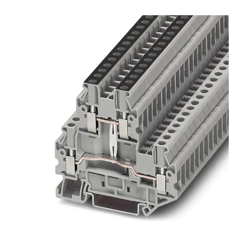 Phoenix Contact Double Level Terminal Block UTTB 2.5-PV Series Grey 500V 24A Screw Termination 3044652