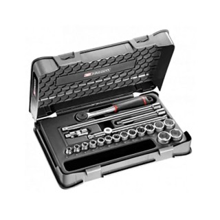 Facom 20-Piece 3/8 in 6 Point Socket Set J.161-3P6 Bright Chrome Chrome Vanadium Steel Taiwan Province Of China