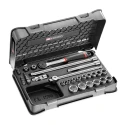 Facom 35-Piece 3/8 in 6 Point Socket & Bit Set J.431BSP Chrome Vanadium Steel, Metric Sockets 7-22 mm France