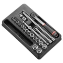 Facom 20-Piece 3/8 in Drive 6 Point Socket Set Chrome Vanadium Steel MOD.J161-36