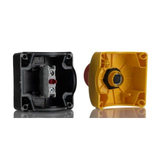 Lovato Electric Key Release Emergency Stop Push Button Surface Mount 40 mm Cutout 1 NC IP66 IP67 IP69K S1PY