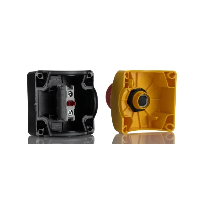 Lovato Electric Key Release Emergency Stop Push Button Surface Mount 40 mm Cutout 1 NC IP66 IP67 IP69K S1PY