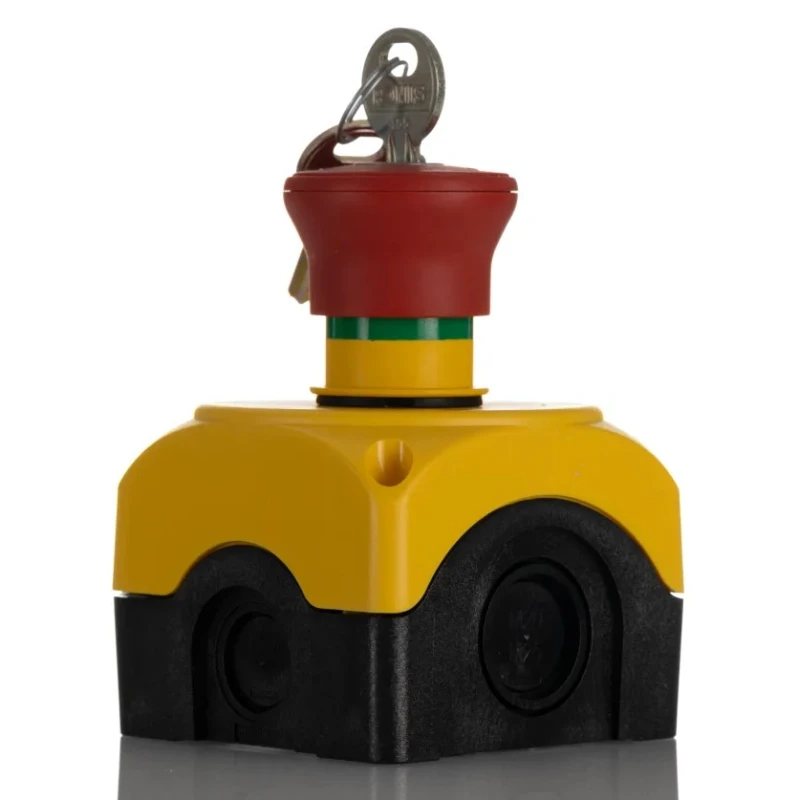 Lovato Electric Key Release Emergency Stop Push Button Surface Mount 40 mm Cutout 1 NC IP66 IP67 IP69K S1PY