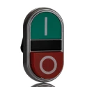 Lovato Electric Platinum Series Red, Green Spring Return Push Button Head 22 mm Cutout IP66 IP67 IP69K LPCB7223