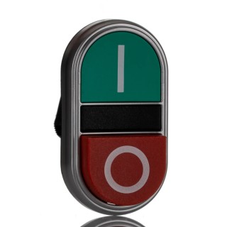 Lovato Electric Platinum Series Red, Green Spring Return Push Button Head 22 mm Cutout IP66 IP67 IP69K LPCB7223