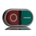 Lovato Electric Platinum Series Red, Green Spring Return Push Button Head 22 mm Cutout IP66 IP67 IP69K LPCB7223