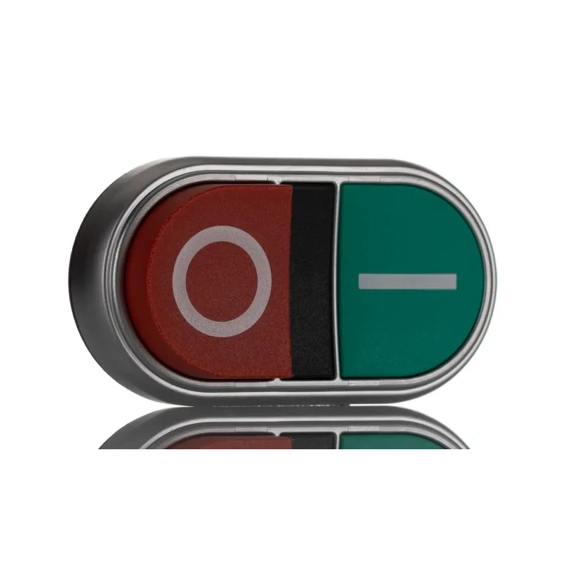 Lovato Electric Platinum Series Red, Green Spring Return Push Button Head 22 mm Cutout IP66 IP67 IP69K LPCB7223