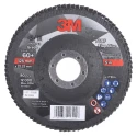 3M Zirconia Aluminium Flap Disc 125 mm Fine Grade P60 Grit Quick Change 10 Per Pack 7100196799