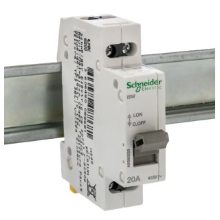 Schneider Electric 2-Pole DIN Rail Isolator Switch IP40 20A ISW Series A9S60220